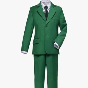 Stylish Green Boys’ Suit - Complete 4-Piece Set